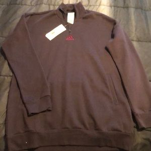 NWT! Ladies siZe Small Quarter Zip Addidas Sweatshirt wit Pockets!